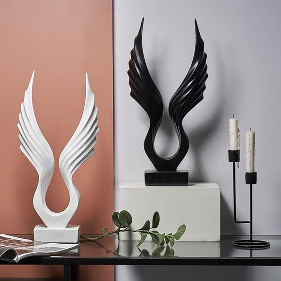 💎WHITE Angel Wing Home Décor Tabletop Sculpture💎 - Picture 9 of 10